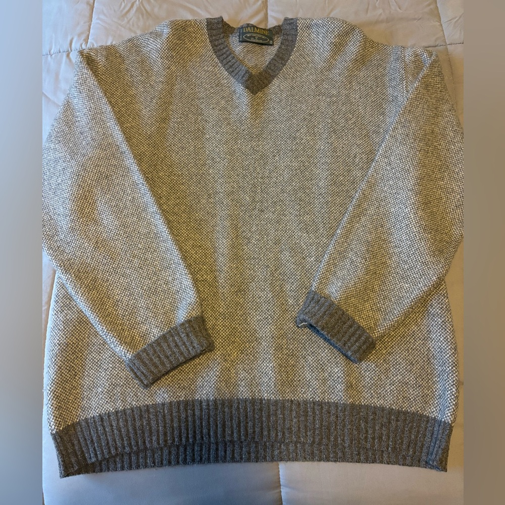 NWOT Dalmine cashmere and wool grey sweater, Size XXL